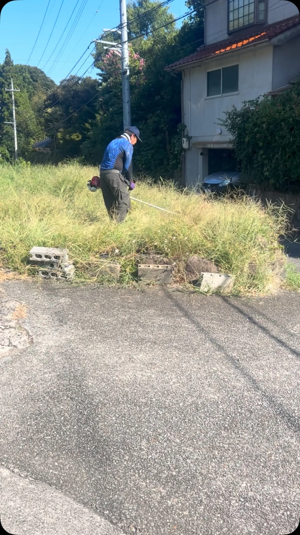 江津市で、草刈り＆防草シート施工を行いました🌿✨